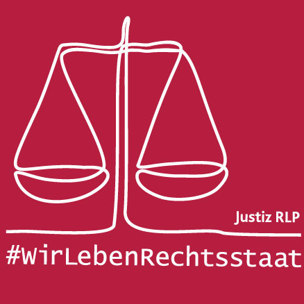 Logo betreffend Woche der Justiz mit Waage